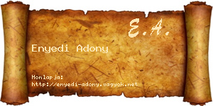 Enyedi Adony névjegykártya